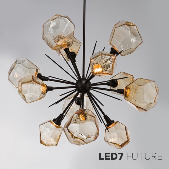 Loft Industry Modern - Glass Stones Chandelier